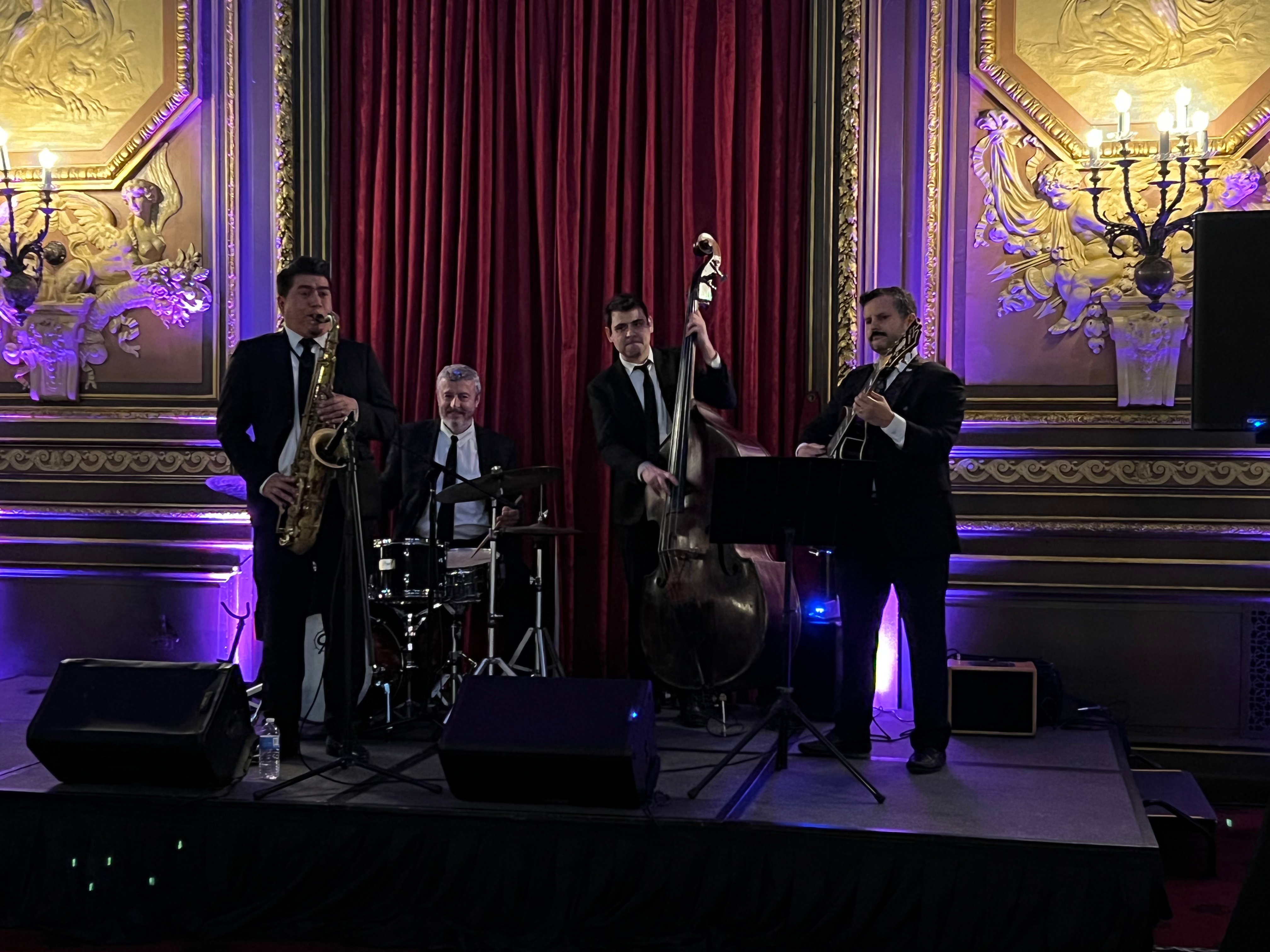 Jazz ensemble performing at NYC event